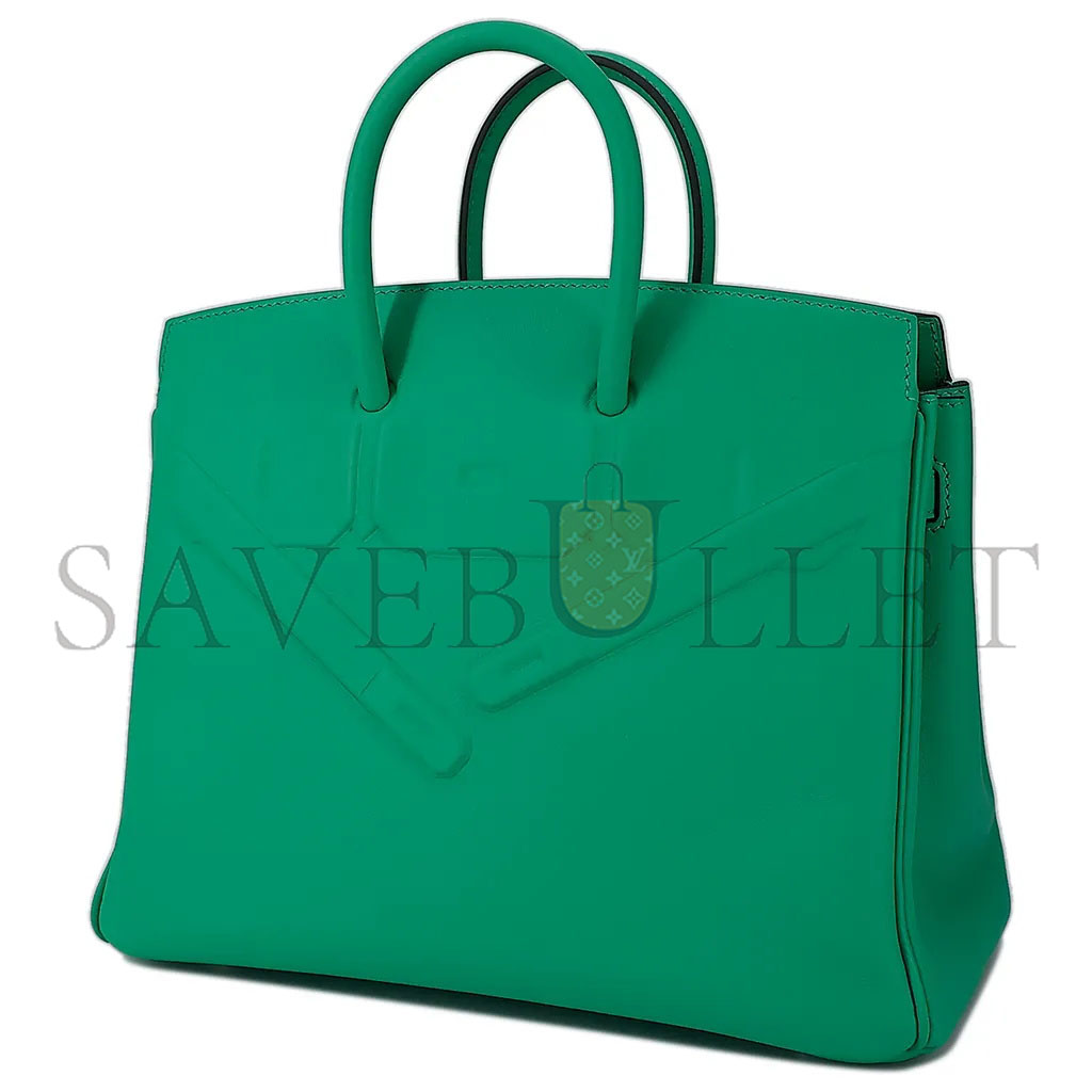 h**mes master birkin 25 shadow swift leather phanT0m mint green bag h082629ck60 (25*20*13cm)